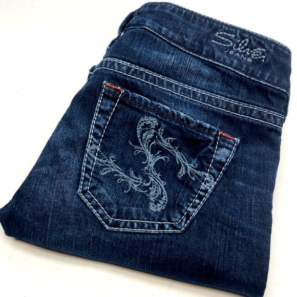 Silver Jeans Denim - RETRO SILVER  SANTORINI CROP 27x26 99% COTTON 🦋